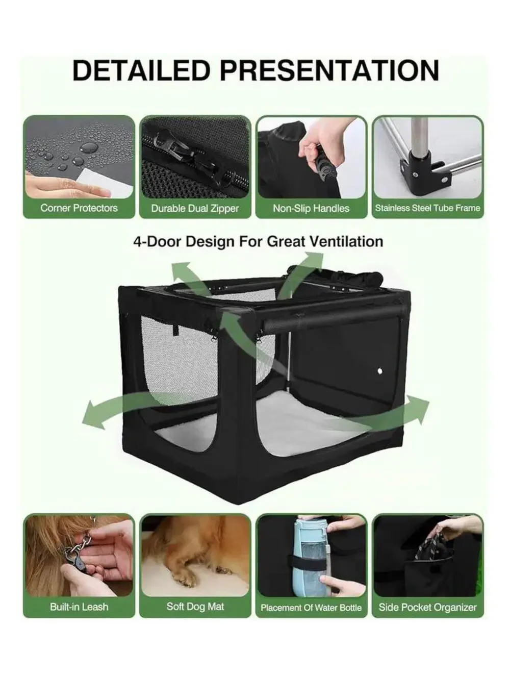 Collapsible Travel Pet Crate 24